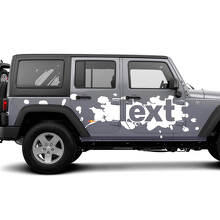 Paint Splashes with Custom Text Side Vinyl Decal Sticker for Jeep Wrangler_2