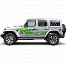Distressed American Flag Side Vinyl Decal Set for Jeep Wrangler_3