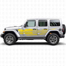 Distressed American Flag Side Vinyl Decal Set for Jeep Wrangler_5