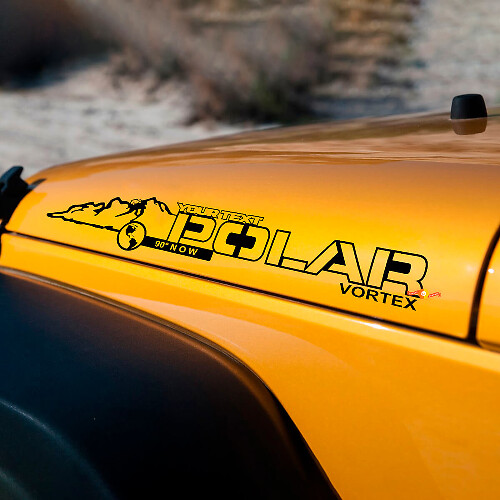Polar Vortex Vinyl Bonnet Sticker Decals for Jeep Wrangler JK JKU