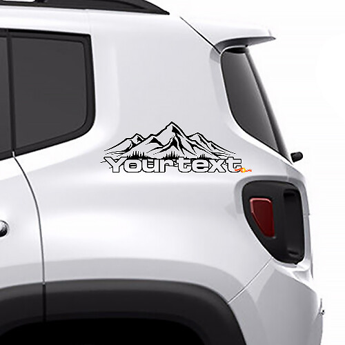 Vinilos de montañas para parte trasera lateral para Jeep Renegade