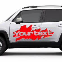 Mud Splash Style Lettering Side Vinyl Decal for Jeep Renegade_3
