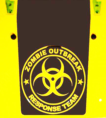 Blackout Zombie Outbreak Response Team Hood Vinyl Decal for Jeep Wrangler 