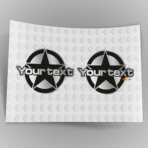 Star Lettering Vinyl Decals for Jeep Renegade