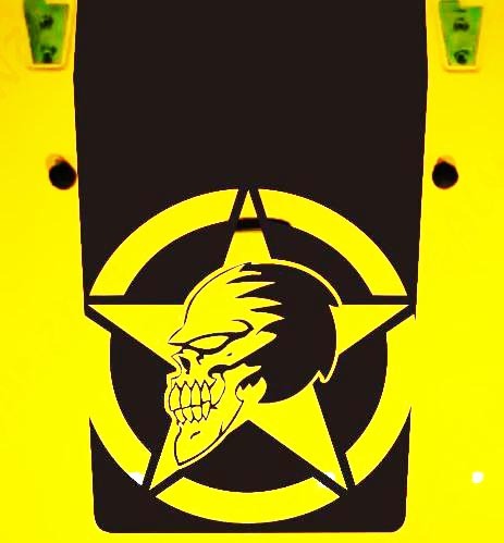 Star & Skull Hood Vinyl Decal Sticker for Jeep Wrangler