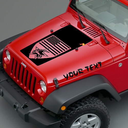 Vinilos con emblema americano para capó para Jeep Wrangler JK JKU LJ TJ