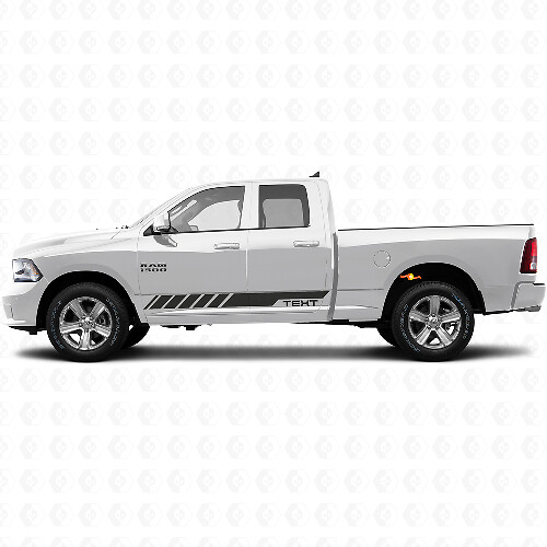 Checkered Side Stripes Vinyl Decal for Dodge Ram 1500 2500 3500 2009–2016_1