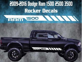 2009-2016 Dodge Ram Rocker Stripe Vinyl Decal Graphic Racing 1500 Rebel Hemi