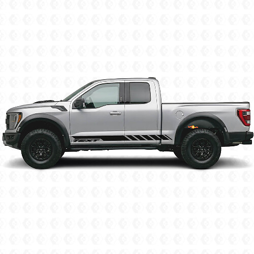 Checkered Custom Side Stripes Vinyl Decal for Musclecar truck 2010-2020_1