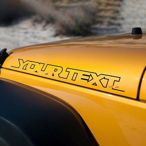 Lettering Bonnet Side Vinyl Sticker Decal for Jeep Wrangler Rubicon Sahara