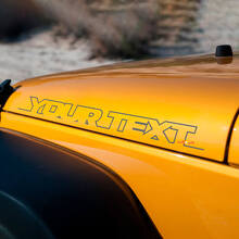 Lettering Hood Side Vinyl Decal Set for Jeep Wrangler Rubicon Sahara_2