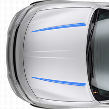 Dual Tnin Stripes Hood Vinyl Decal Sticker for Dodge Charger 2015-2026_2