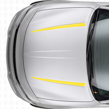 Dual Tnin Stripes Hood Vinyl Decal Sticker for Dodge Charger 2015-2026_5