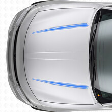 Dual Tnin Outline Stripes Hood Vinyl Decal Sticker for Dodge Charger 2015-2026_2