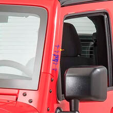 Heart Pulse Door Pillar Vinyl Decals for Jeep Wrangler Rubicon_3