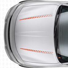 Dual Tnin Strobe Stripes Hood Vinyl Decal Sticker for Dodge Charger 2015-2026_4