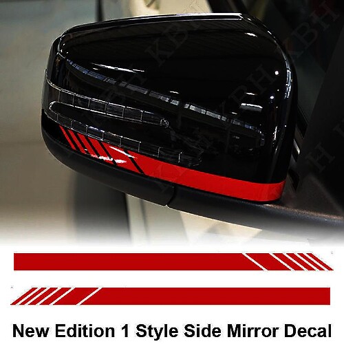 Vinyl Decals with Checkered Thin Mirror Stripe for Mercedes-Benz