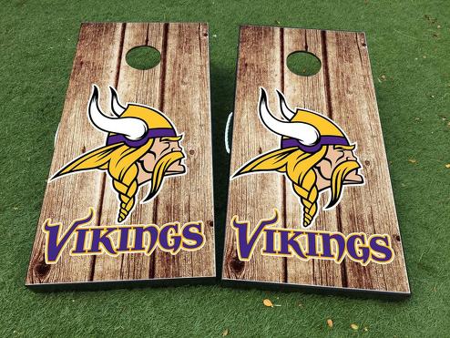 Minnesota Vikings Cornhole Board Game Decal VINYL WRAPS with LAMINATED
