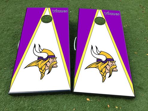 Vikings Cornhole Board Game Decal VINYL WRAPS with LAMINATED