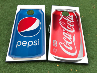 Coca Cola Pepsi Cornhole Board Game Decal VINYL WRAPS with LAMINATED