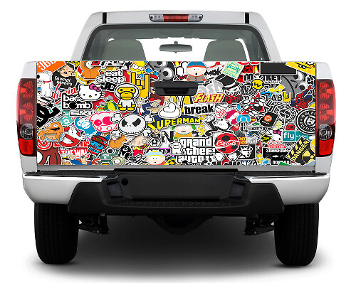 Sticker Bomb Tailgate Decal Sticker Wrap Pick-up Truck SUV Car
