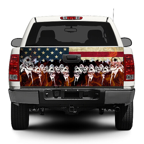 Zombie American UK flag Tailgate Decal Sticker Wrap Pick-up Truck SUV Car
