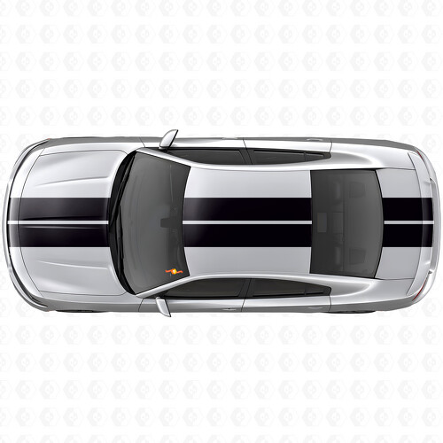 Dual Stripes Hood Roof Trunk Vinyl Decal Sticker for Dodge Charger