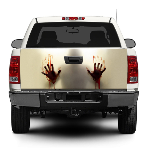 Zombie blood help Tailgate Decal Sticker Wrap Pick-up Truck SUV Car
