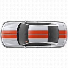Dual Racing Stripes Hood Roof Trunk Vinyl Decal Sticker for Dodge Charger_4