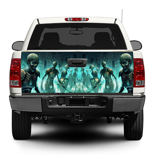 Armored Skeletons Tailgate Vinyl Decal for Pick-up Trucks SUVs