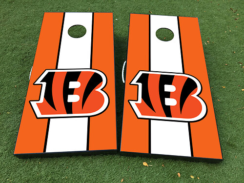 Cincinnati Bengals Football  Cornhole Board Game Sticker Decal VINYL WRAPS with LAMINATED
