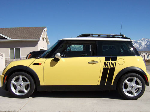 Mini Cooper Angled Side Stripes Countryman Clubman Graphics Stickers Decals