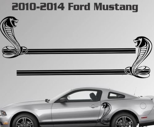 2010-2014 Ford Mustang Rocker Stripe Vinyl Decal Sticker GT 5.0 Graphic Cobra