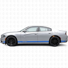 Dual Stripes & Custom Text Side Vinyl Decal Sticker for Dodge Charger 2015-2026_2