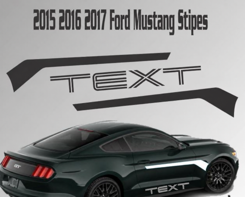 Custom Text Racing Stripe Vinyl Decal Sticker GT 5.0 Coyote Kit for Musclecar Musclecarmodel 2015-2017