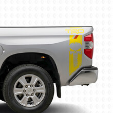 TRD Punisher Skull Stripes Bedside Vinyl Decal Sticker for Toyota Tundra_5