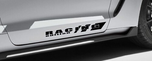 RACING edition Vinyl skirt Decal sport sticker decals door logo fits MUSTANG BLK