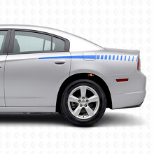 Tapering Strobe Stripes Side Vinyl Decal Sticker for Dodge Charger 2011-2014_2
