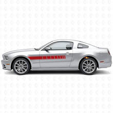 Checkered Side Stripes Vinyl Decal Kit for Musclecar Musclecarmodel 2010-2014_3