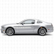 Checkered Side Stripes Vinyl Decal Kit for Musclecar Musclecarmodel 2010-2014_4