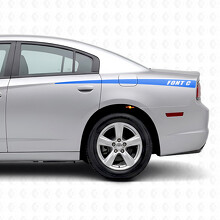 Tapering Custom Stripes Side Vinyl Decal Sticker for Dodge Charger 2011-2014_2