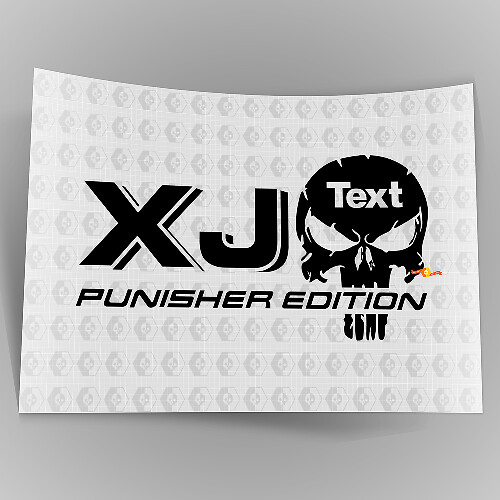 Truck Car Sticker Decal - (2) XJ JEEP Punisher EDITION - Vinyl Sticker Decal Outdoor vinyl
