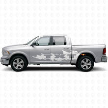 Mud Splash Style Lettering Side Vinyl Decal Kit for Dodge Ram_5