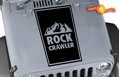 Rock Crawler Hood Vinyl Decal Sticker for Jeep Wrangler