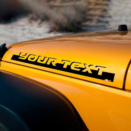 Lettering Stip Bonnet Side Vinyl Sticker Decal for Jeep Wrangler Rubicon Sahara