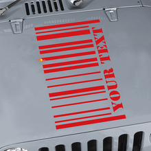 Barcode Graphics Hood Vinyl Sticker Decal for Jeep Wrangler _3