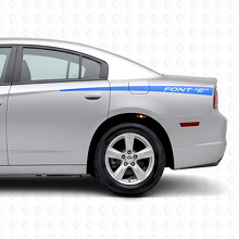 Accent Stripes with Custom Lettering Side Vinyl Decal Sticker for Dodge Charger 2011-2014_2
