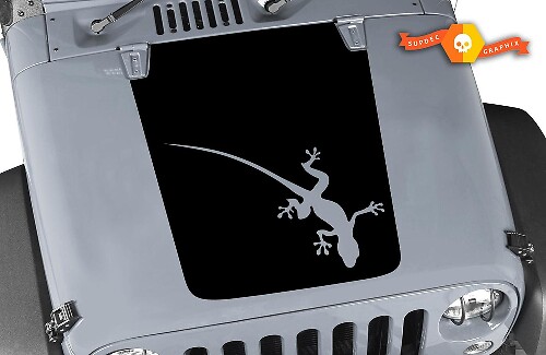 Blackout Lizard Hood Vinyl Decal for Jeep Wrangler 