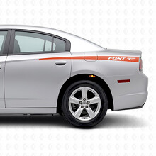 Stripes with Personal Text Side Vinyl Decal Sticker for Dodge Charger 2011-2014_4