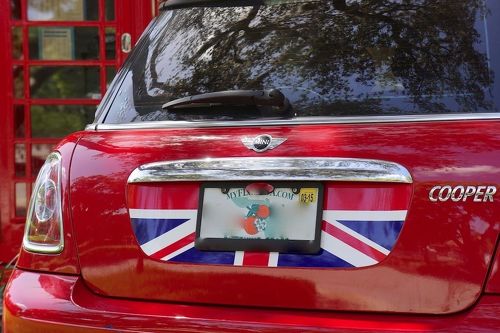Mini Cooper S R56 Trunk Graphic - Red White Blue English Flag Decal